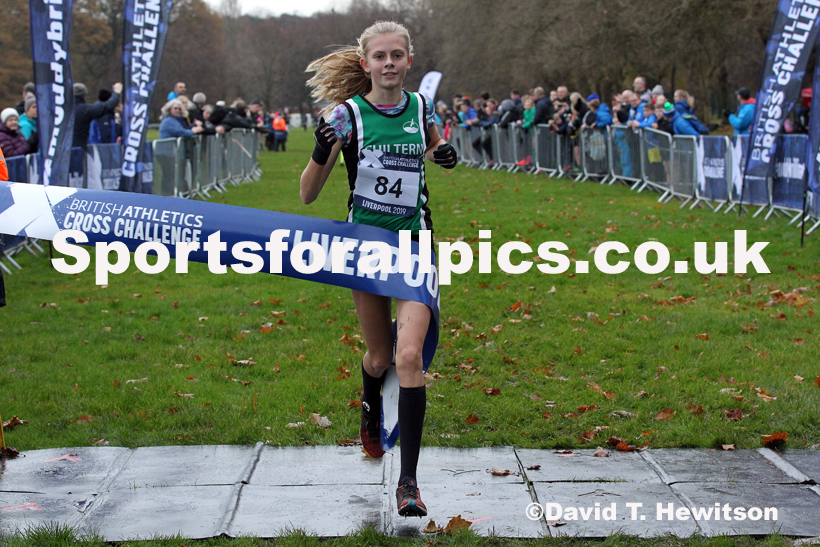 Girls under-13s, 2019 European Cross Country Trials and British Cross Challenge, Sefton Park, Liverpool.  Photo: David T. Hewitson/Sports for All Pics